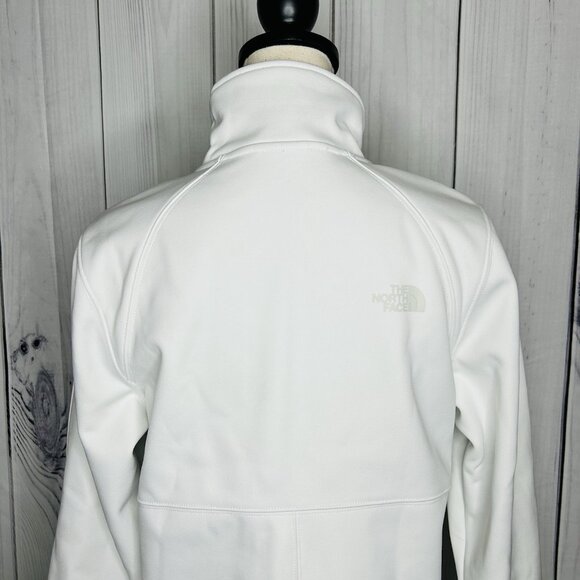 The North Face Women’s White Windwall Fleece Jacket Full Zip Long Sleeve Sz M - Picture 11 of 13